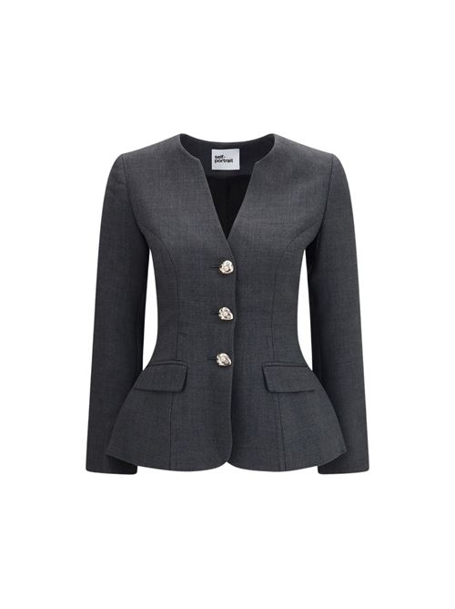 Blazer peplum SELF PORTRAIT | AW26081JGRGREY